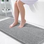 OLANLY Large Bathroom Rugs 50x30, Extra Soft Absorbent Chenille Bath Rugs by OLANLY