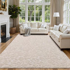 Vaukki 6x9 Area Rug for Living Room, Soft Fluffy Washable Modern Floral Indoor by Vaukki