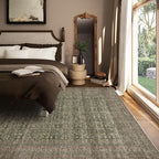 Machine Washable Rugs for Living Room: 8x10 Area Rugs Boho Vintage Rugs Stain - Image 3