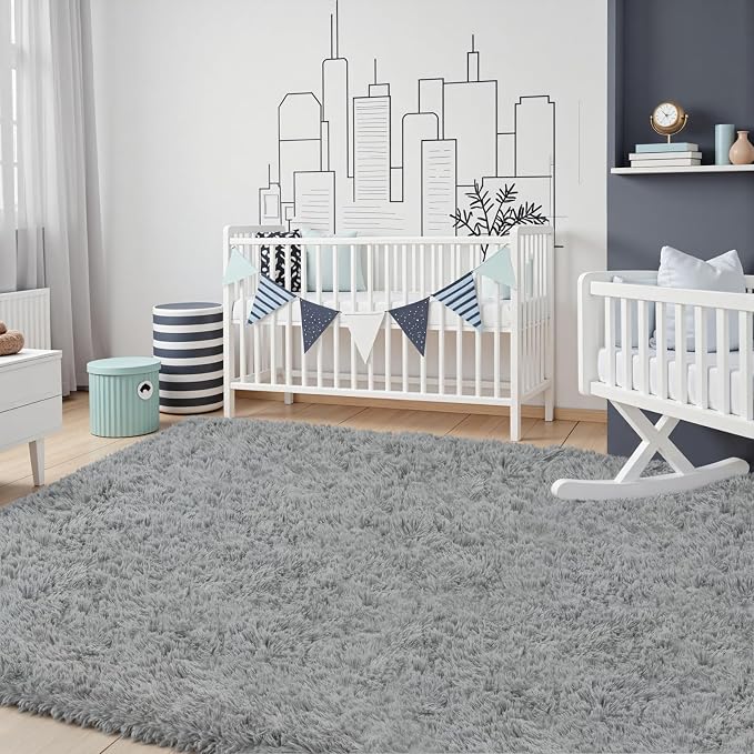 8x10 Area Rug for Living Room, Ultra Soft Fluffy Shag Rugs for Bedroom - Image 3