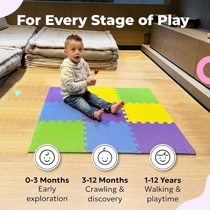 MioTetto Baby Play Mat, Comfortable Playtime Mat – Portable Foam Floor Tiles - Image 8
