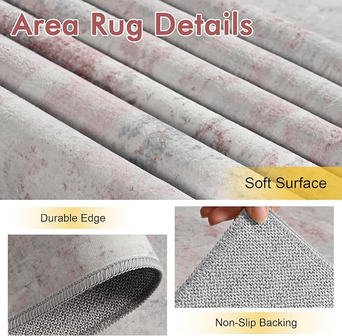 8x10 Ft Large Area Rugs for Living Room, Soft Non-Slip Washable Rugs Modern - Image 6