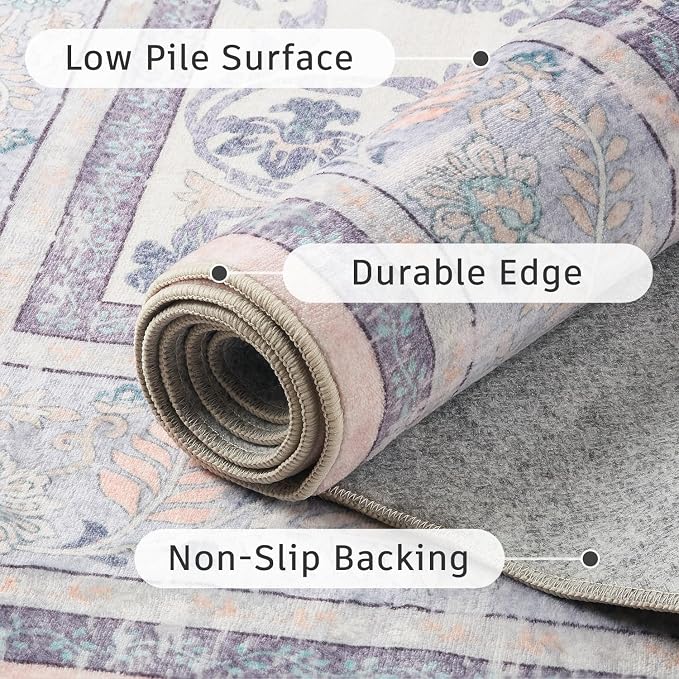 DCX Purple Floral 8x10 Area Rugs - Image 7