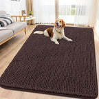 Smiry Dog Door Mat for Muddy Paws 70x35, Absorbent Dirt Trapper, Non-Slip by Smiry