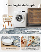 AMADA HOMEFURNISHING 8x10 Washable Area Rug, Low-Profile - Image 4