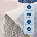 GarveeHome Checkered Colorful Rainbow 2x6 Washable Kitchen Runner Rug Geometric - Image 6