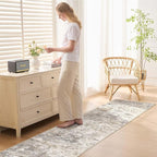 UERMEI 2x8 Washable Runner Rug for Hallway, Non Slip Low Pile Kitchen Carpet - Image 3