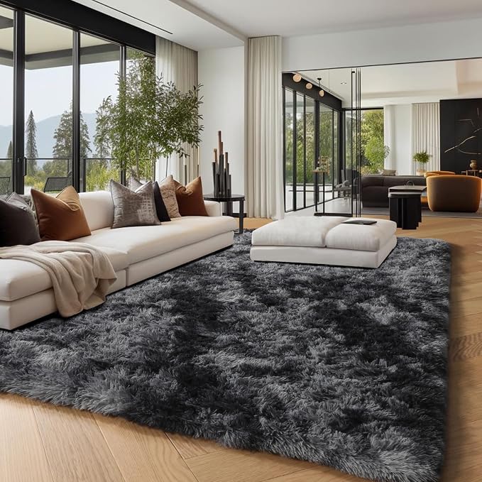 PAGISOFE Abstract Shaggy Area Rug 6x9 Feet, Plush Fluffy Rugs - Image 9