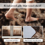 Fluffy Rug Shag Area Rug, Mottling Brown 2x4 Area Rugs - Image 5