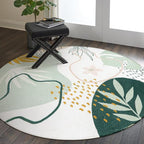 Lahome Boho Round Area Rug - 3Ft Washable Bathroom Rug Non-Slip Small Circle Rug - Image 6