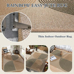 Lahome Enfys Modern Rainbow Easy Jute Rug, 4x6 Washable Rugs - Image 4