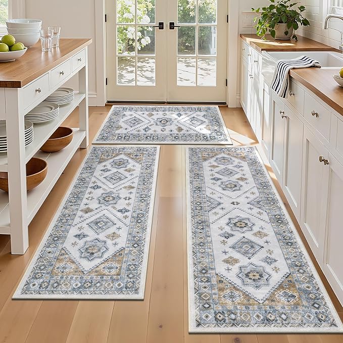 HEBE Boho Kitchen Rug Sets 3 Piece - Image 8