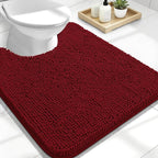 OLANLY Toilet Rugs U-Shaped 24x20, Extra Soft Absorbent Chenille Contour by OLANLY