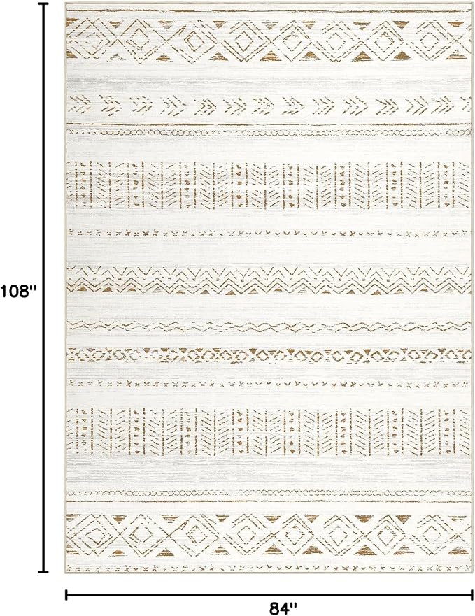 cotiled 7x9 Area Rugs Living Room Rug: Washable Boho Rugs - Image 2