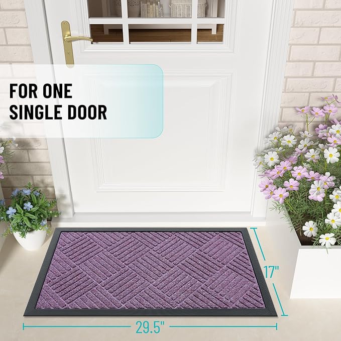 OLANLY Front Door Mat Outside Entrance 29.5x17, Heavy Duty Sturdy Natural - Image 2