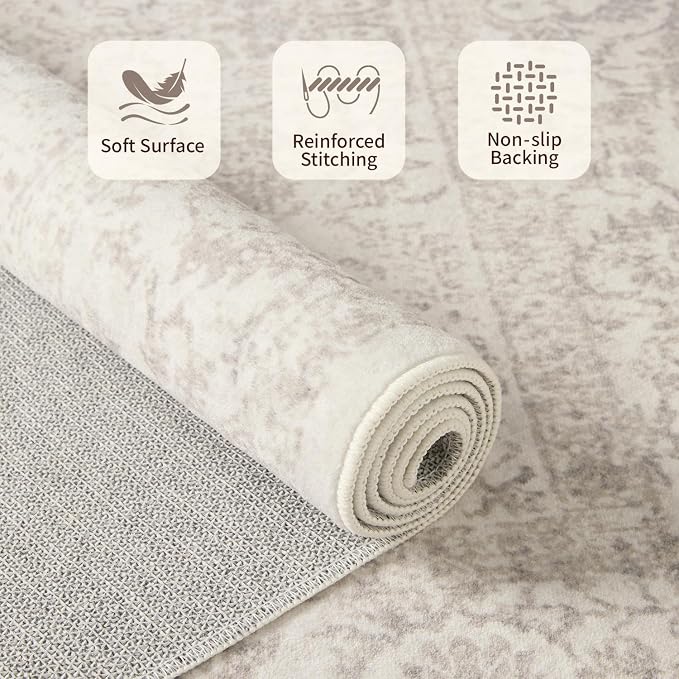 Rugxara 2x10 Washable Runner Rug, Non Slip Boho Runner Rugs - Image 4
