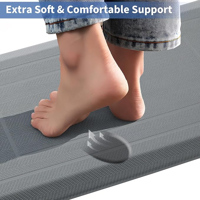 UKISS 9/10"" Extra Thick Cushioned Anti Fatigue Kitchen Mat, Waterproof High - Image 3