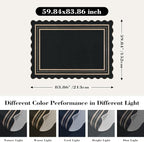 Scalloped 5x7 Rug for Living Room, Easy Jute Washable Outdoor Patio Carpet - Image 2