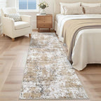 XLUEZ 2x8 Runner Rug for Hallway, Washable Modern Abstract Runner Rugs Neutral - Image 2