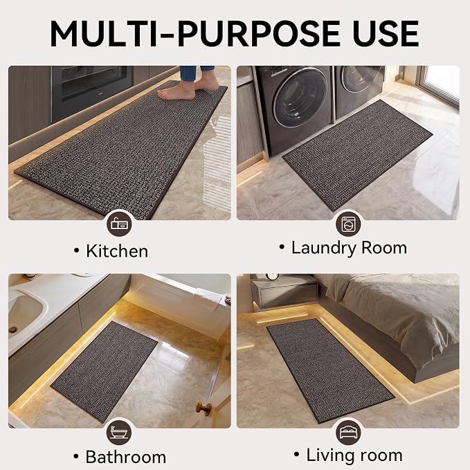 Kitchen Rugs and Mat Non Slip Washable, Super Absorbent Kitchen Mats - Image 8