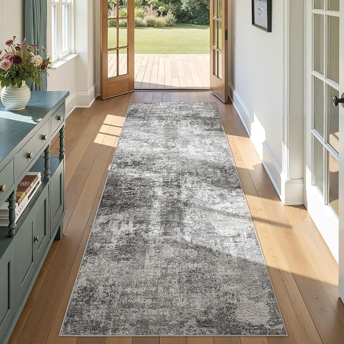 DMOYEST 3x8 Washable Runner Rug, Non Slip Low Pile Carpet Runner by DMOYEST