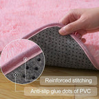 qulint Pink Area Rugs for Bedroom, 4x6 Fluffy Soft Kids Rugs for Girls Shag - Image 3