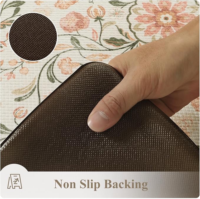 KIMODE Cushioned Kitchen Floor Mats Cushioned Anti Fatigue, Farmhouse Boho - Image 3