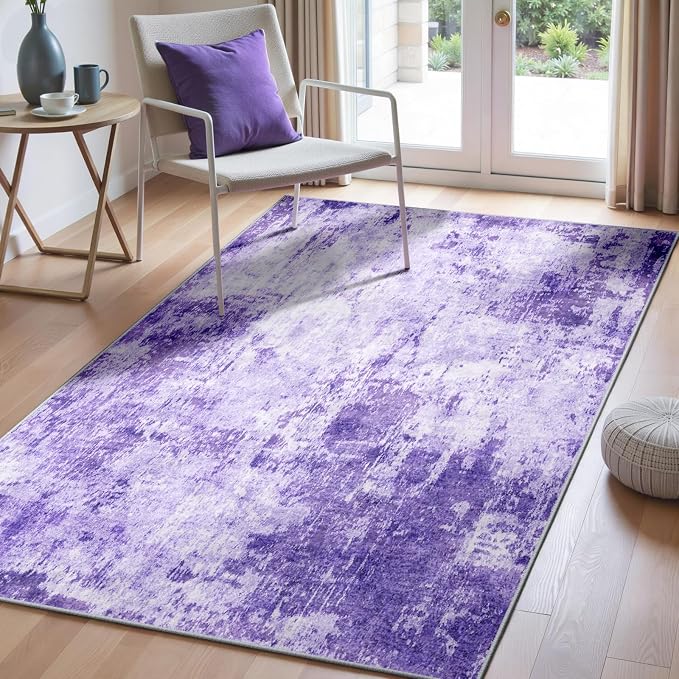 RELEANY Washable Area Rugs 3'x5' Non-Slip Modern Abstract Soft by RELEANY