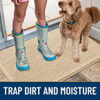 Smiry Dog Door Mat for Muddy Paws 45x27, Absorbent Dirt Trapper, Non-Slip - Image 3