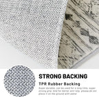KUTA Moroccan 8x10 Rugs for Living Room Grey, Washable Boho Area Rug Non-Slip - Image 6