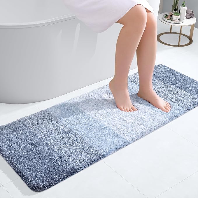 OLANLY Bathroom Runner Rugs Mat 47x17, Extra Soft Absorbent Microfiber Bath Rugs by OLANLY