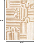 Lahome Abstract Washable Rugs 5x7, Non Slip Soft Living Room Rugs Ultra-Thin - Image 2