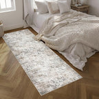 Washable Area Rug 3x10 Entryway Rug: Washable Modern Abstract Soft Thin Rug - Image 2