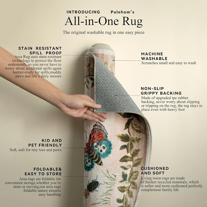 Machine Washable Hallway Runner Rugs: 2'x10' Kitchen Runner Stain Resistant Non - Image 5