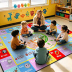 ABC Kids Rug for Playroom, 4x6 ft Alphabet Small Classroom Rug, Non-Slip - Image 7