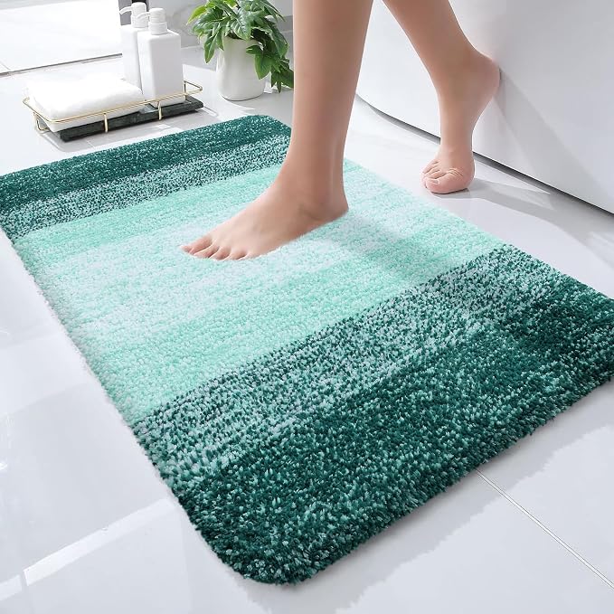 OLANLY Small Bathroom Rugs Mat 24x16, Extra Soft Absorbent Microfiber Bath Rugs by OLANLY
