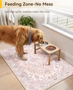 RELEANY Area Rugs Small 2'x3' Washable Non-Slip, Floral Vintage Distress - Image 3