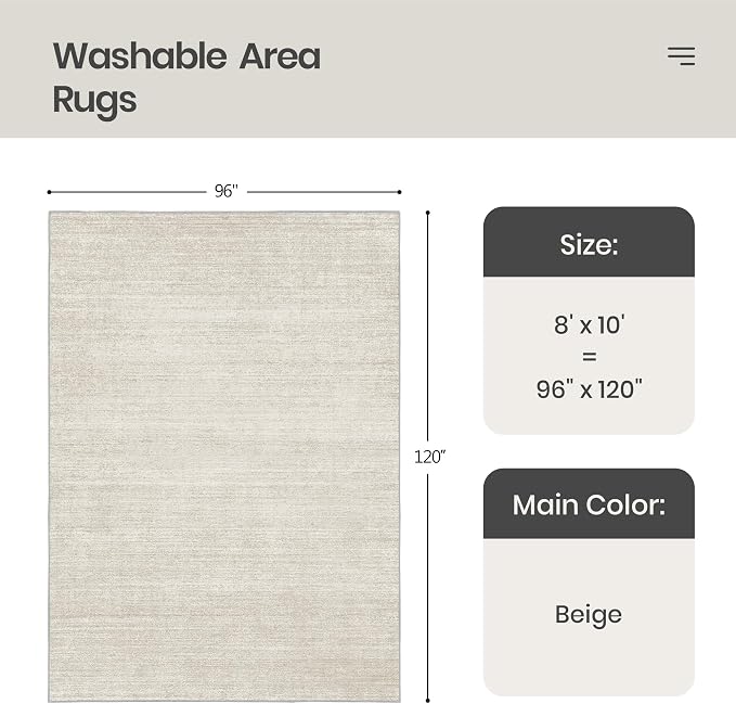 Valenrug Washable Rugs 8x10 - Image 2