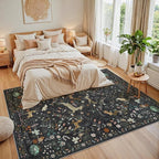 9x12 Area Rugs Washable Rug: Large Boho Living Room Rug Soft Non-Slip Low Pile - Image 3