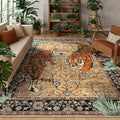 Moynesa Tiger 6x9 Rug, Washable Large Rugs by Moynesa