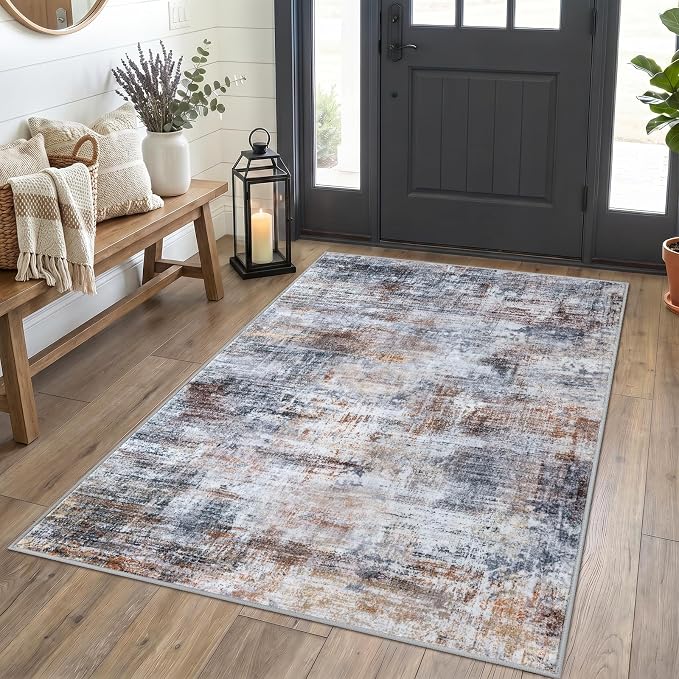IOHOUZE Abstract Area Rug 4x5 Ft Washable Rugs by iOhouze