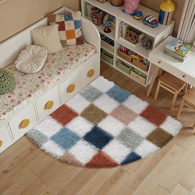 PureCozy Checkered Rug 6ft Radius Corner - Image 2