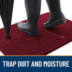 OLANLY Dog Door Mat for Muddy Paws 35x24, Absorbs Moisture and Dirt, Absorbent - Image 2