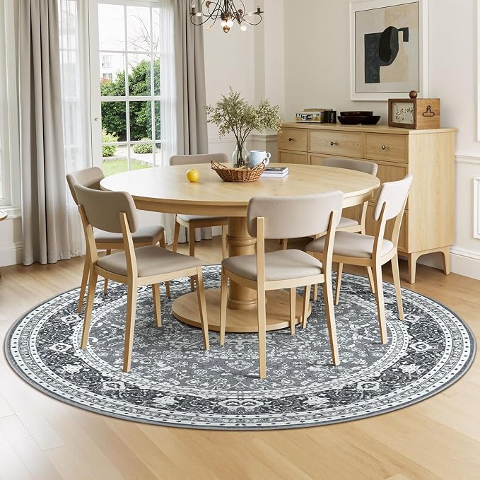 Lessymo 4FT Washable Round Area Rugs - Image 3