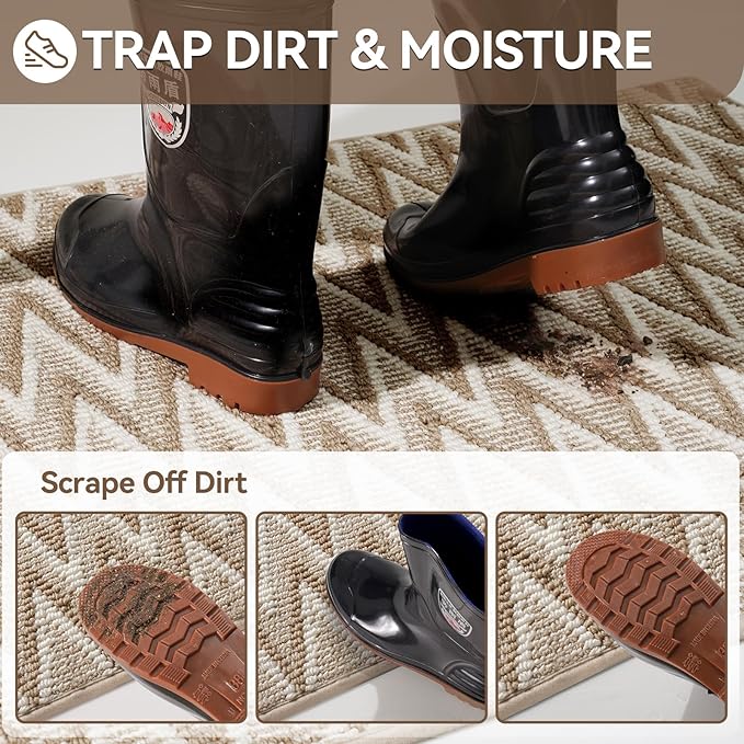 Indoor Door Mat 17x30, Dirt Resistant & Absorbent Doormat - Image 3