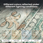 Washable Rugs 8x10 Area Rugs for Living Room- Vintage Rugs for Bedroom - Image 5