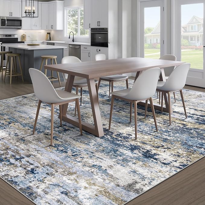 pmtsns Area Rugs 10x12 Living Room: Washable Rug Modern Abstract Neutral Soft - Image 7