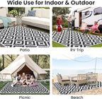 Smiry Waterproof Outdoor Rug 5x8 ft, Reversible Plastic Straw Patio Camping Rugs - Image 7
