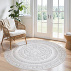cotiled 5x5 Round Area Rugs Living Room Rug: Washable Boho Rugs by COTILED
