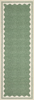 GarveeHome Scalloped Sage Green 2.5x8 Runner Rug - Image 4